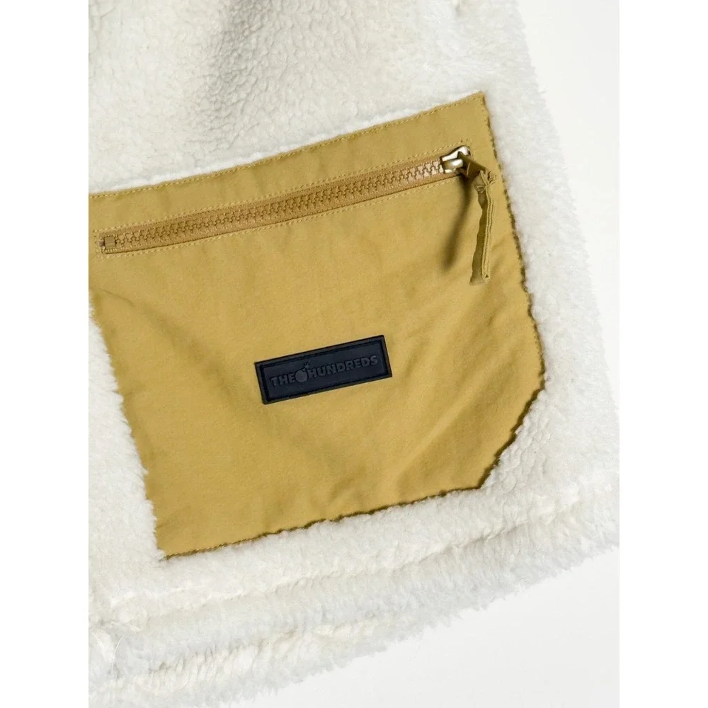 The Hundreds Men's Off White Everest Deep Pile Fleece Shorts Size Large - Picture 5 of 16